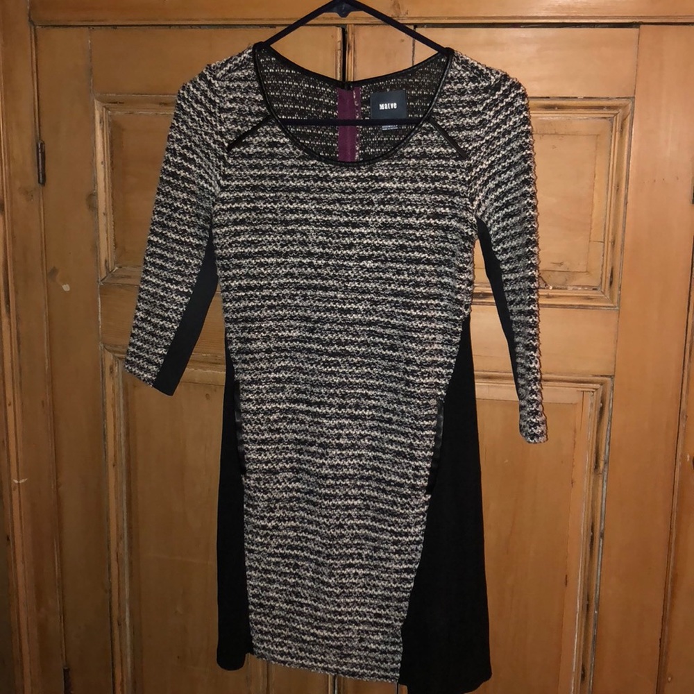 Anthropologie Maeve Black & White Tweed Dress